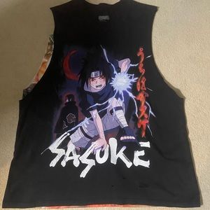 Anime tanks, workout cut offs Naruto sasuke uchihi, eren yeager, attack on titan